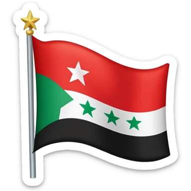 Original Syrian flag sticker