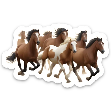 Wild horses sticker