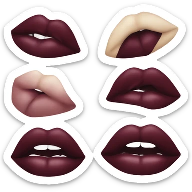 Burgundy lips sticker