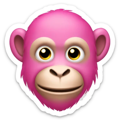 Pink monkey  sticker