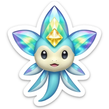 Elemental Aurorus-Jirachi-Auroras-Pokémon-Fakémon-creature sticker