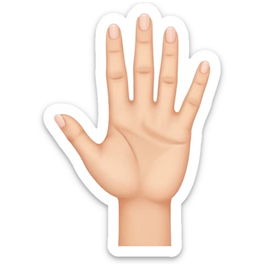 hand from the top with five fingers, make women hand sticker