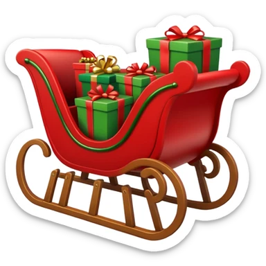 Christmas sleigh sticker
