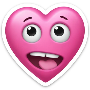 Tickle me pink heart sticker