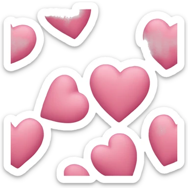Rose pink heart sticker