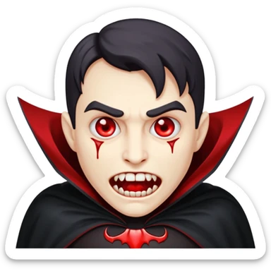 Create an emoji of  a scaryVampire full bodied sticker