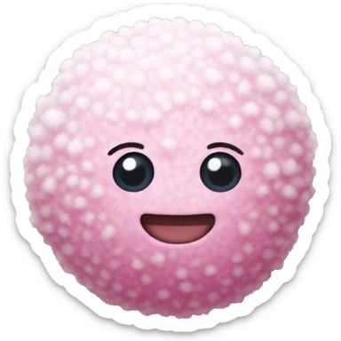 Pink snowball sticker