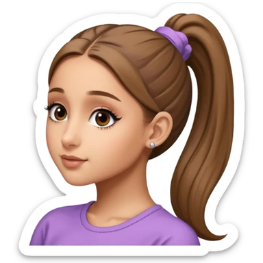 ariana grande ponytail 2025 sticker