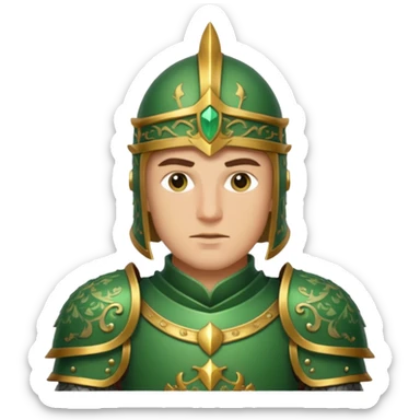 Green knight sticker