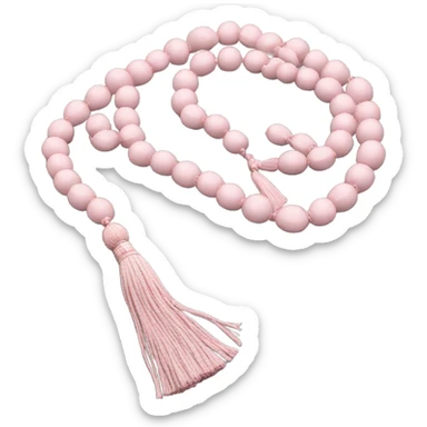 Light pink Muslim prayer beads sticker