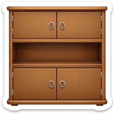 cabinet with a shelf sticker