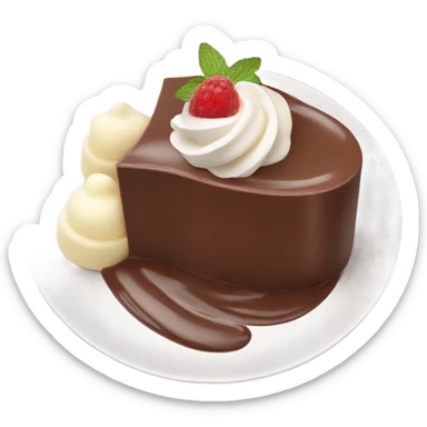 Chocolate mousse quenelle sticker