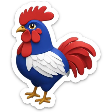 Le coq rouge Ecusson de l’équipe de France de rugby sticker