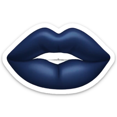 Navy blue lips sticker