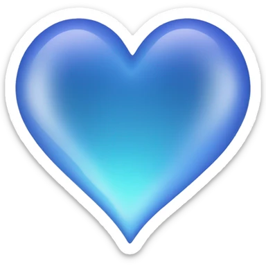 borealis blue heart  sticker