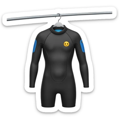 wetsuit hang on a hanger sticker