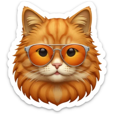 Cat with sunglasses sticker