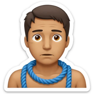 🙍🏻‍♂️ this guys with a rope around his throat sticker