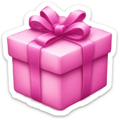 Pink christmas present sticker