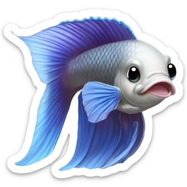 Halfmoon Dumbo Betta sticker