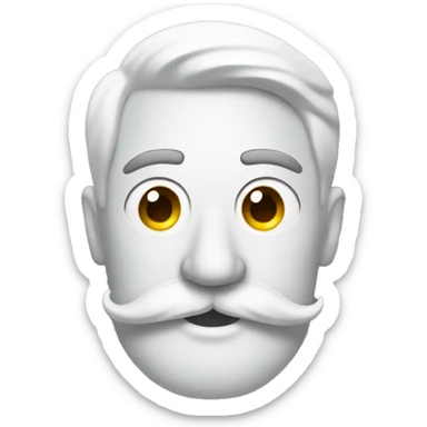 media space emoji  with big moustache  sticker