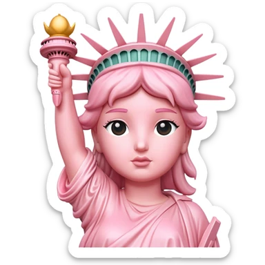 Baby pink Statue of Liberty  sticker