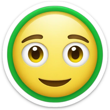 circle half yellow half green sticker