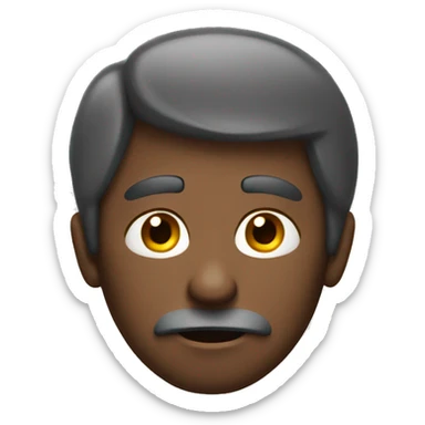 A man who does not know what to do sticker