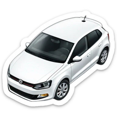 White Volkswagen Polo sticker