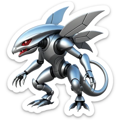 Modern Cyber Lombax-Fakémon-creature, full body sticker