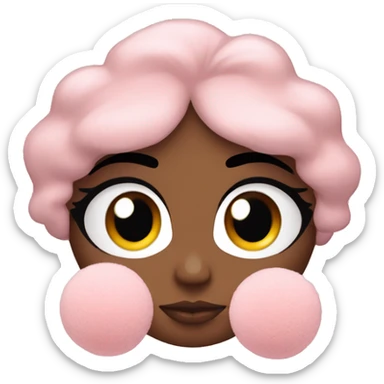 Powder with blush pink powder puff  sticker