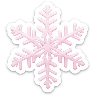 pastel pink snowflake  sticker