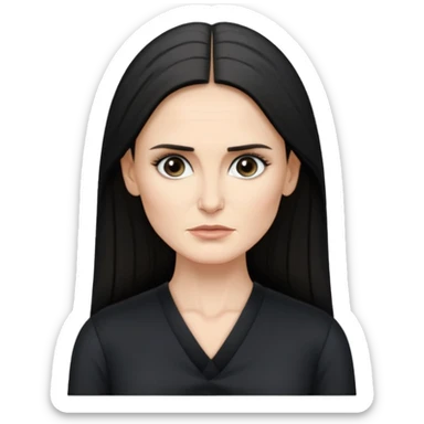 Demi Moore serious up to the waist sticker