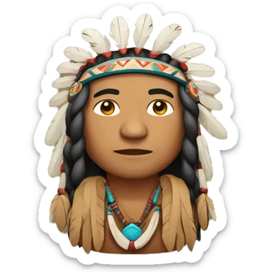 native american chief sticker