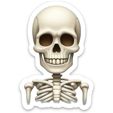 Skeleton gigachad sticker