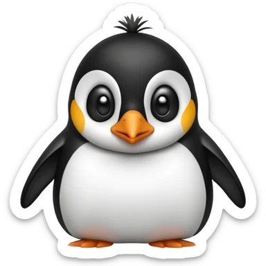 shocked penguin sticker