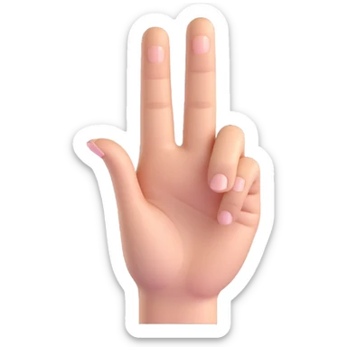 lady's index finger pointing up, clear feminine hand, neutral skin tone, minimal background sticker