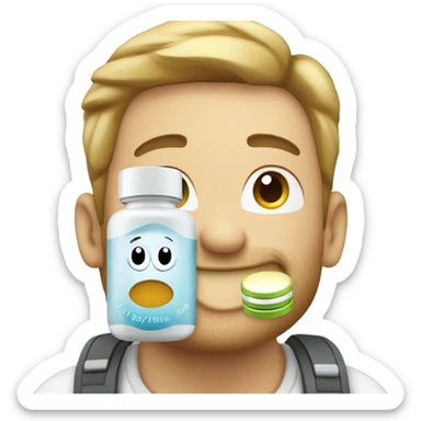 :3 happy carrying omega 3 capsules sticker