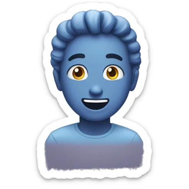 Satisfied happy face with mind blown sticker