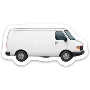 White delivery van sticker