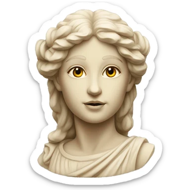 Demeter statue beige whole statue showing sticker