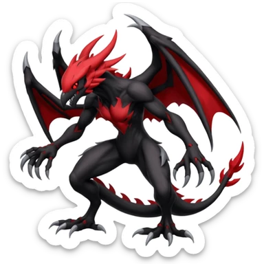 Darkrai-Yveltal-Fakémon-hybrid-creature (full body)  sticker