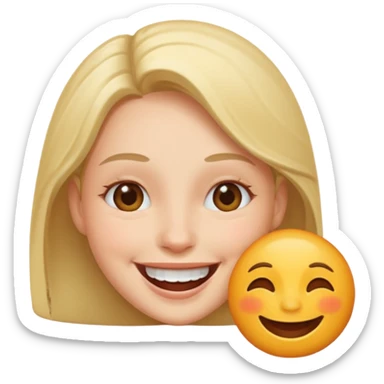 parmagini isiran gulen yuz sticker