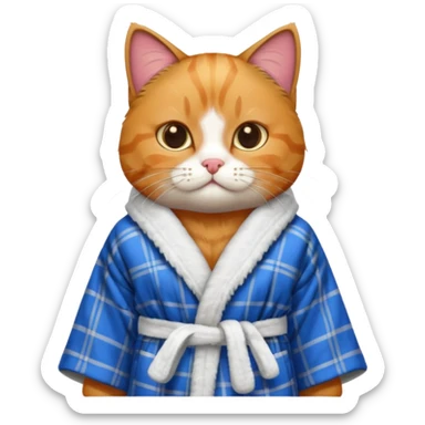 scottish cat with bathrope sticker