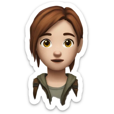Ellie the last of us Little bit dezoom sticker