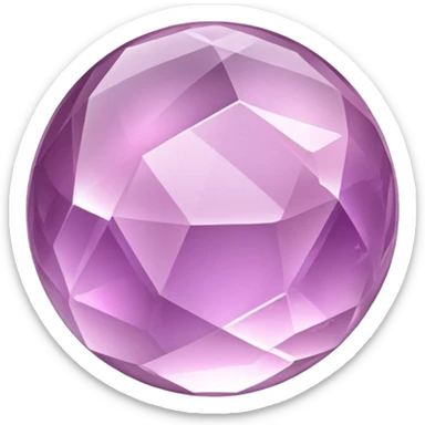 Pink amethyst sphere and cluster sticker