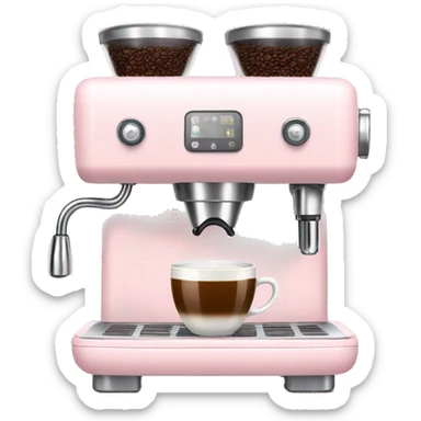 pale pink coffee machine  sticker
