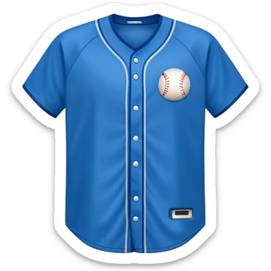 franela de beisbol color azul sin logo  sticker