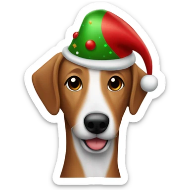 perro salchicha navideño  sticker