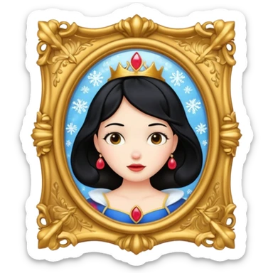 magic mirror on the wall of snow white. sticker